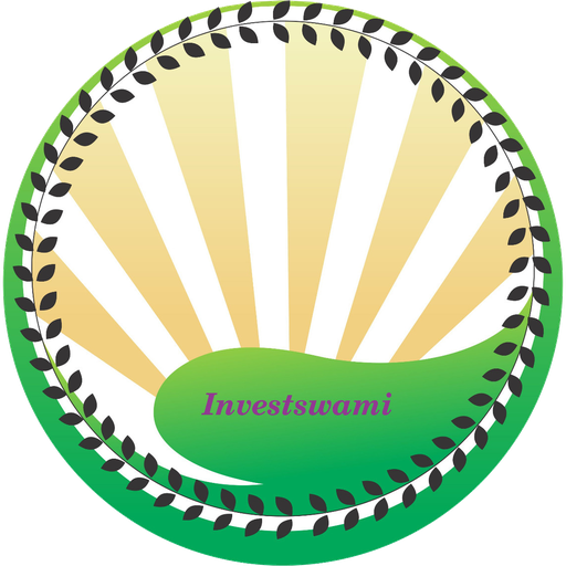 Invest Swami logo: a sunrise inside a laurel wreath